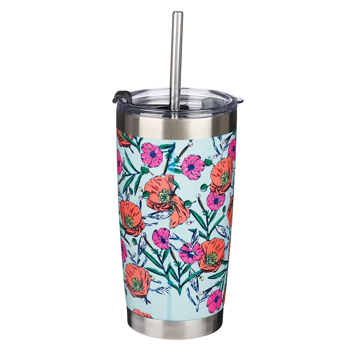 His Grace is Sufficient Stainless Steel Travel Mug With Reusable Stainless