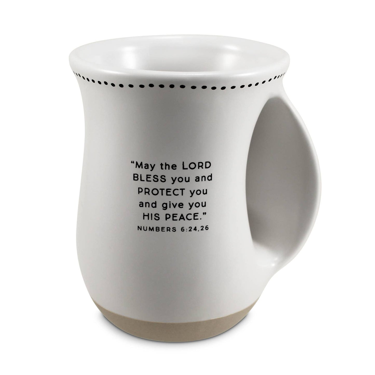 Handwarmer Mug Blessed White Ceramic18Oz