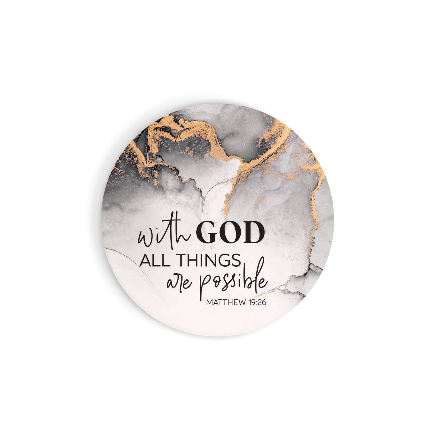 With God All Things Are Possible Car Coaster (Single Pack)