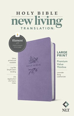 NLT Large Print Premium Value Thinline Bible, Filament Enabled