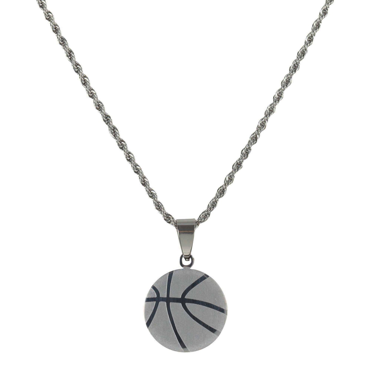 NECKLACE BASKETBALL PRAY HARD HER SSTL