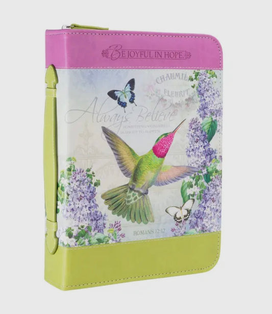 Lilac Garden Hummingbird XXL Bible Cover