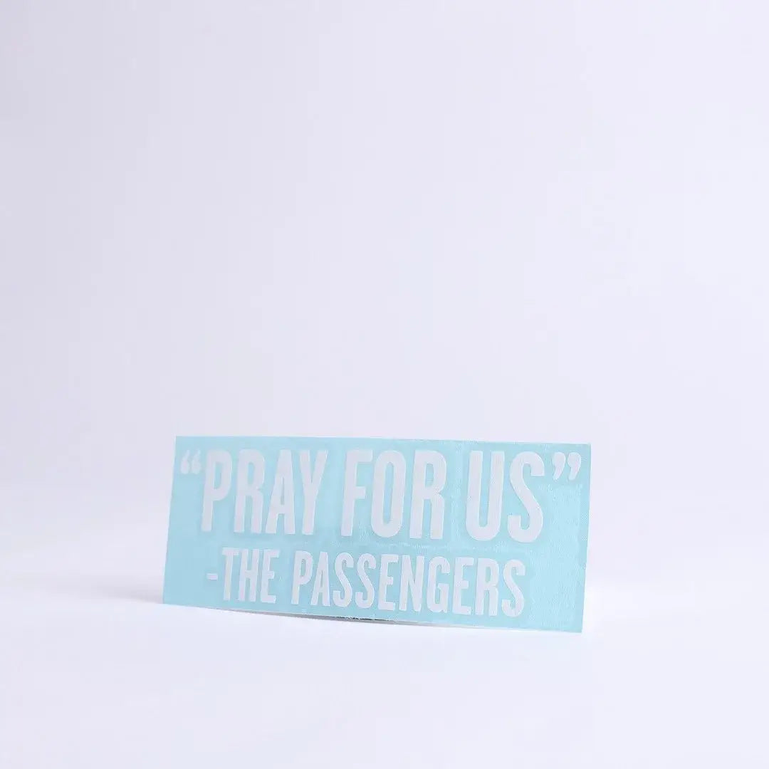 Multi-Purpose Decal - Pray For Us - White - 2.5Inx8In