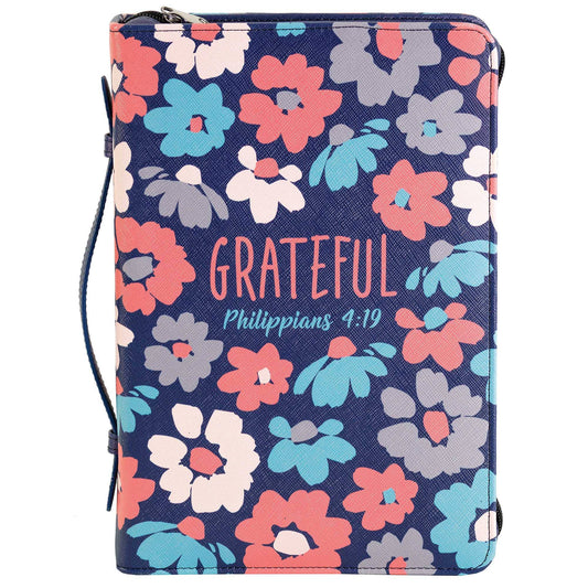 White Dove -BIBLE COVER HARD SHELL FLORAL GRATEFUL X-LARGE