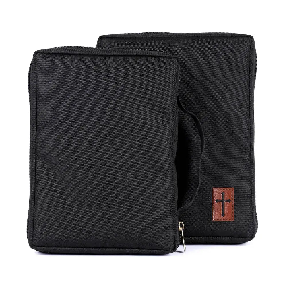 Canvas Bible Cover - Cross Patch - L