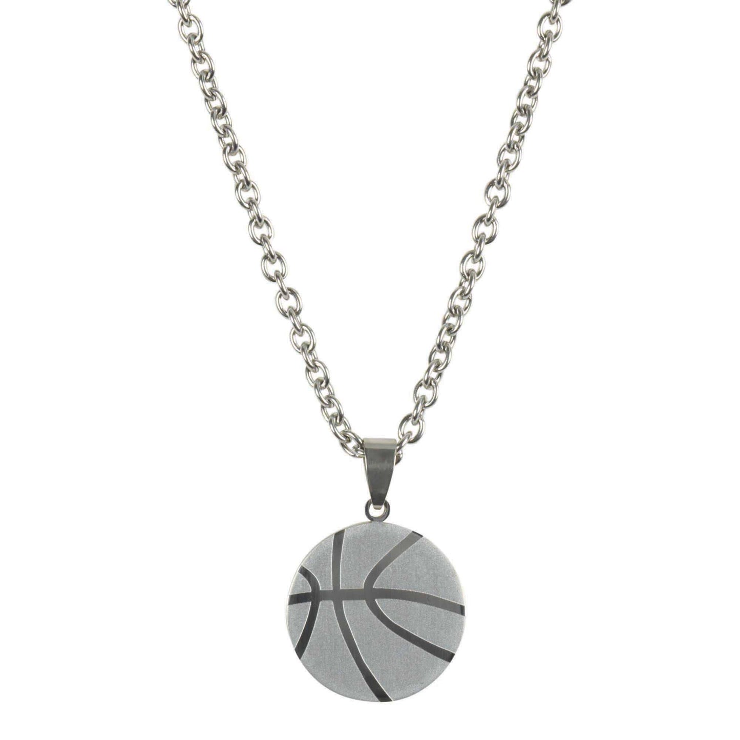 NECKLACE BASKETBALL PRAY HARD HIM SSTL