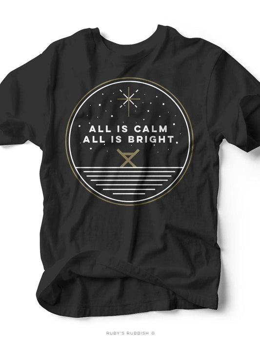 All is Calm T-Shirt | Ruby’s Rubbish®:Classic Crew / Heather Black
