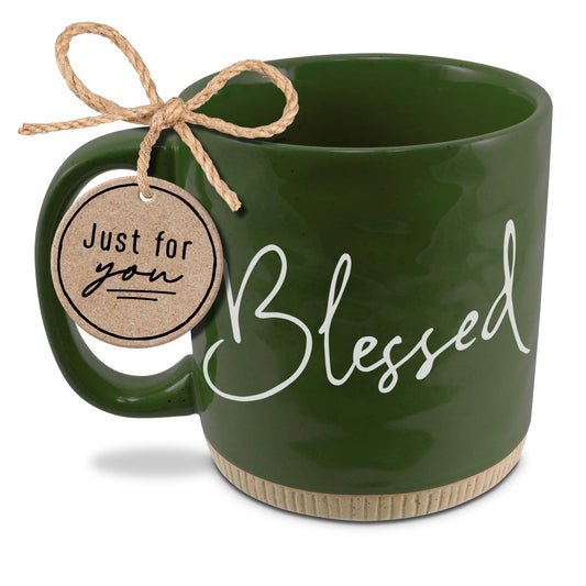 Coffeecup Powerful Words Blessed Grn 16